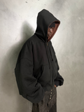 Reversible Bomber Jacket-Black/Brown