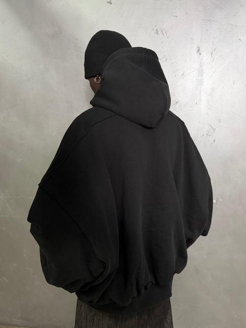 Reversible Bomber Jacket-Black/Brown