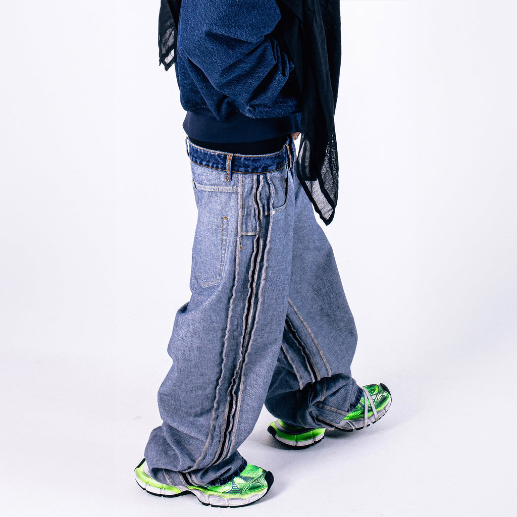 INSIDE OUT DENIM PANTS - BLUE