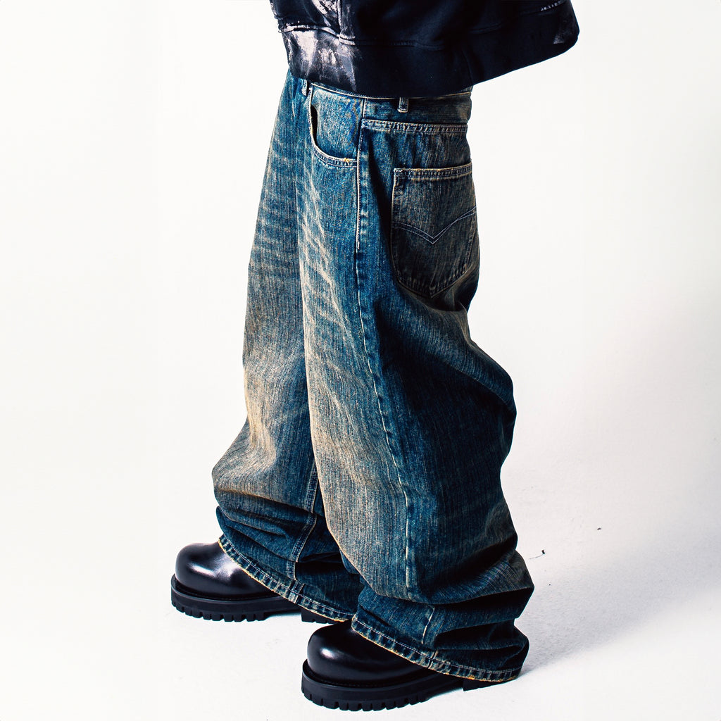 RUSTY DENIM PANTS - COPPER