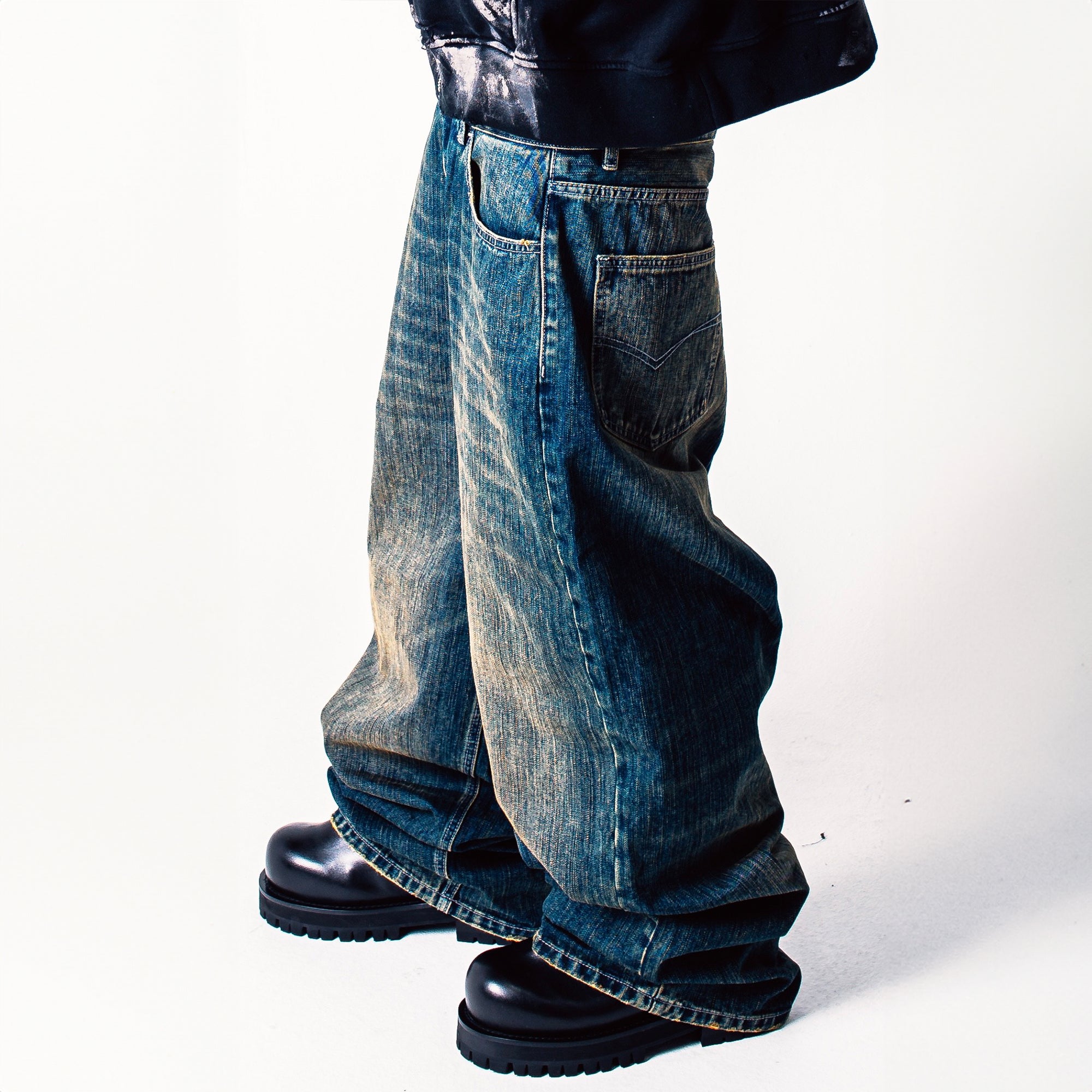 RUSTY DENIM PANTS - COPPER